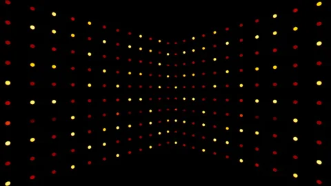 Rotating Square Space of Neon Stock-Footage 327528452
