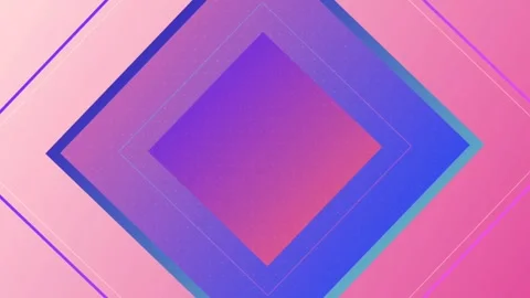 Rotating Square Tunnel Blue Purple Pink Gradient Abstract Motion Background Vídeo Stock 274455173