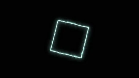 Rotating Square White Electric Effect Background 4K 60 FPS Stock Footage 142317887