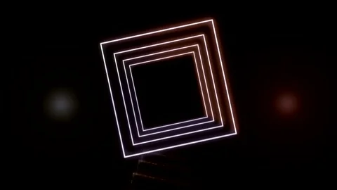 Rotating squares inside each other on the black background. Stock Footage 131172335