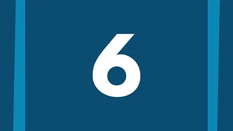 Rotating Squares Numbers Counting Up 6 to 10 Blue Color Stock Footage 101721724