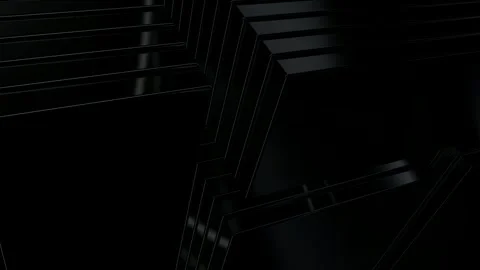 Rotating Stack of Black Figures, Exclusive, Background, 3D Render, Reflection Stock Footage 269349750
