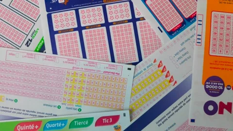 Rotating stack of French grid of loto and gambling games Stock-Footage 211952781