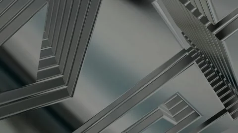 Rotating Stack of Silver Figures, 3D Render, Background, Reflection, Exclusive 스톡 동영상 269349500