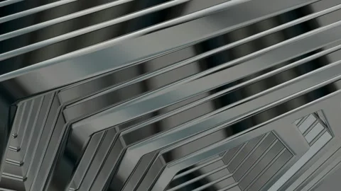 Rotating Stack of Silver Figures, Exclusive, 3D Render, Background, Reflection Stock Footage 269349484