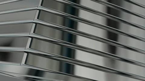 Rotating Stack of Silver Figures, Reflection, 3D Render, Exclusive, Background Stock Footage 269349380