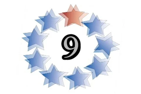 Rotating Star Circle Countdown Stockbeeldmateriaal 528156