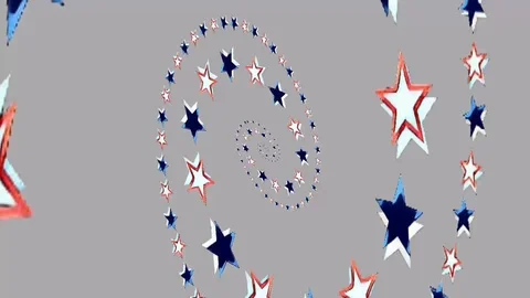 Rotating the Star Circles on the Background Stock Footage 125530892