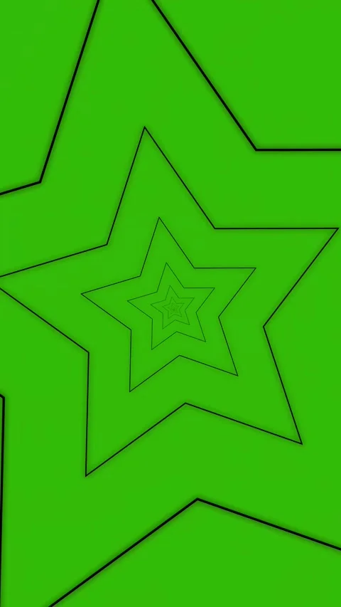 Rotating Star Outline Loop on green background Stock Footage 316471803