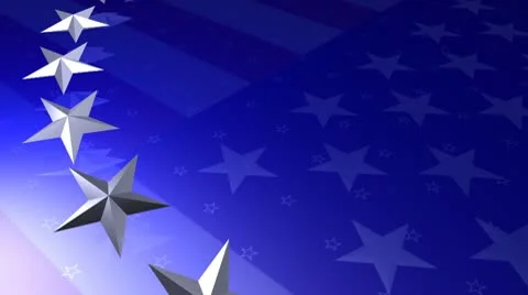 Rotating Star Ring over Flag Stock Footage 9517780