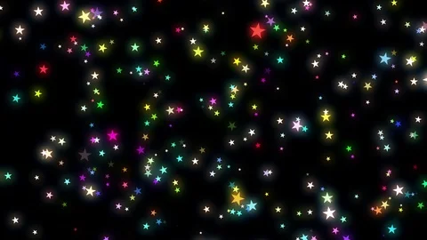 Rotating Starfield Five Pointed Stars Colorful Abstract Motion Background Loop 1 Stock Footage 71755418