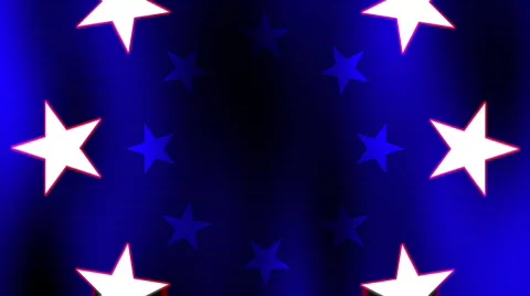 Rotating Stars 05 Blue (30fps) Stock Footage