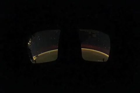 Rotating Stars from the Cupola Observatory Module International Space Station Stock Footage 260469562