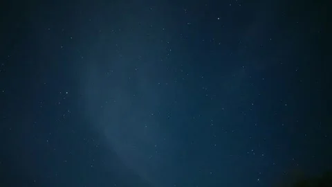 Rotating Stars In Deep Blue Night Sky Time-lapse Stock-Footage 333580549