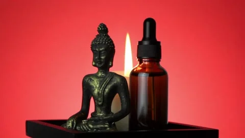 Rotating statue Buddha Stock Footage 202188622