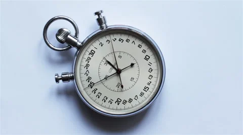 Rotating Stopwatch On White Background Stock Footage 49524231