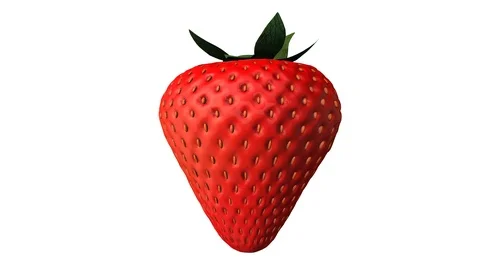 Rotating strawberry - white background Video stock 85580641