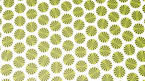 Rotating striped yellow-black circles. Animated background. 3d render Stock Footage 101813842
