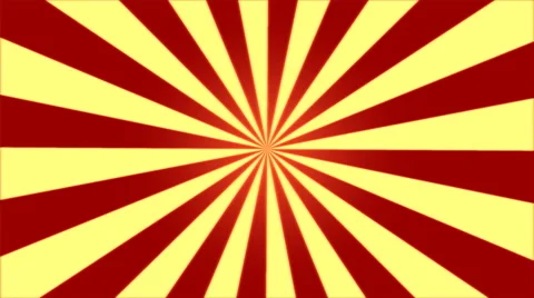 Rotating Stripes Background Animation - Loop Red Yellow Video stock 48995460