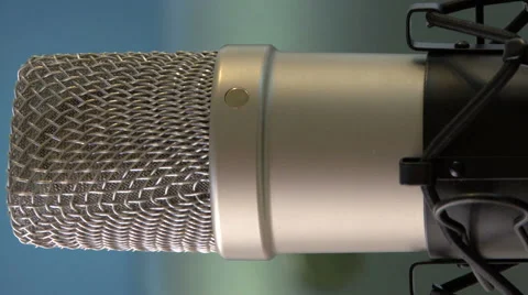 Rotating Studio Microphone Vertical HD Video stock 40713301