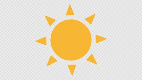 Rotating sun animation on transparent background. Stock Footage 306392519