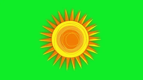 Rotating Sun Green Screen Stock Footage 11512452