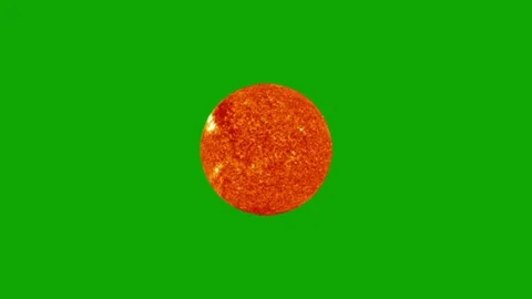 Rotating Sun Sphere Chroma Key Animation Stockbeeldmateriaal 340177092