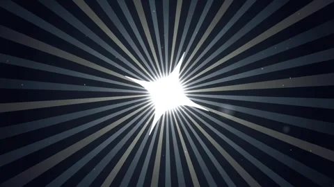 Rotating Sunburst. Rotating retro sunburst rays with central glowing star Stock Footage 340550497