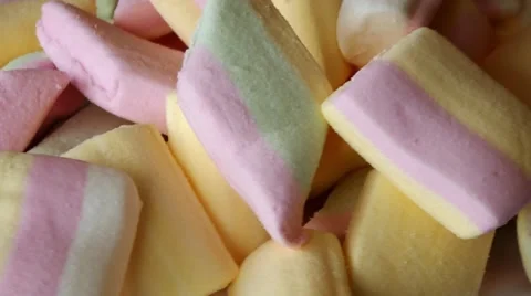 Rotating sweets, candy, marshmallows Stock Footage 69071987
