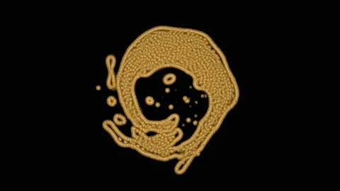 Rotating swirling fluid simulation . 3d animation Stock-Footage 131830217