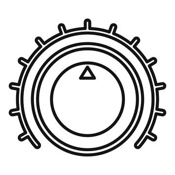 Rotating switch button control adjusting volume or level Stock Illustration
