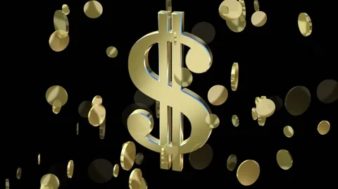 Rotating symbol currency dollar Stock Footage 50572015