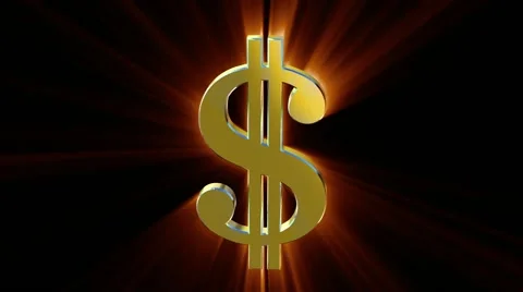 Rotating symbol currency dollar Stock Footage 50572064