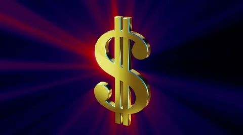 Rotating symbol currency dollar Stock Footage 63154474