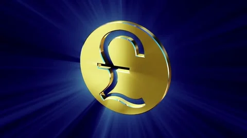 Rotating symbol currency pound Stock Footage 49556856