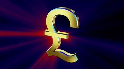 Rotating symbol currency pound Stock Footage 49561014