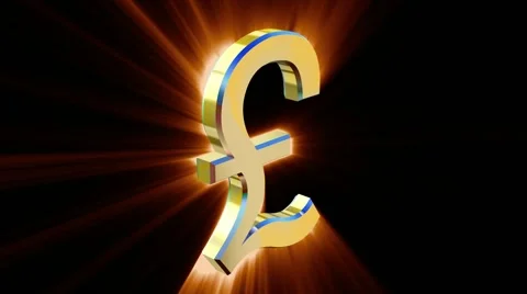 Rotating symbol currency pound Stock Footage 50572084