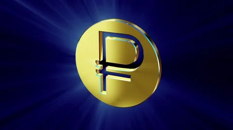 Rotating symbol currency ruble Stockbeeldmateriaal 49556821