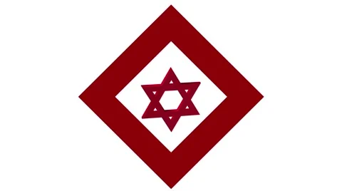 Rotating symbol "Red Crystal" Stock Footage 48985545