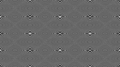 Rotating Symmetrical Tile Pattern Black and White Seamless Loop Animation Stock Footage 314870116