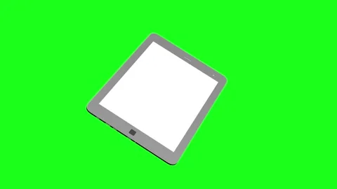Rotating Tablet PC - Green Screen Video stock 268823757