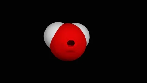 Rotating Talking H20 Molecule Stock Footage 229909021