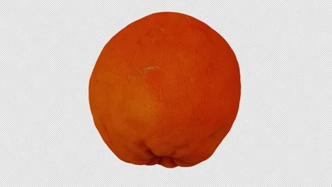 Rotating Tangerine on Transparent Background (Looping with Alpha Channel) Stock Footage 139850634