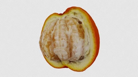 Rotating Tangerine on Transparent Background (Looping with Alpha Channel) Stock Footage 139853525