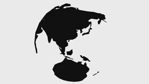 Rotating terrestrial globe with white background. Looped two-dimensional Stock Footage 150537937
