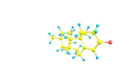Rotating Testosterone molecule Stock Footage 114069954
