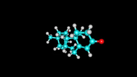 Rotating Testosterone molecule Stock Footage 114069968