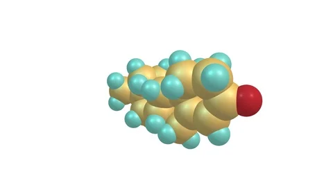 Rotating Testosterone molecule Stock Footage 114069969