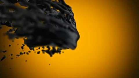 Rotating Text Covered in Oil Stock Footage 72659401