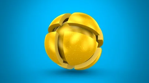 Rotating Textured Sphere Stock Footage 125332763